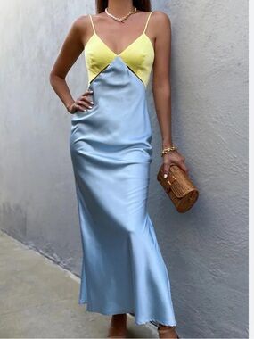 runaway the label nico slip dress L new